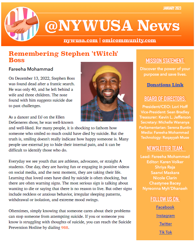 January 2023 newsletter cover
