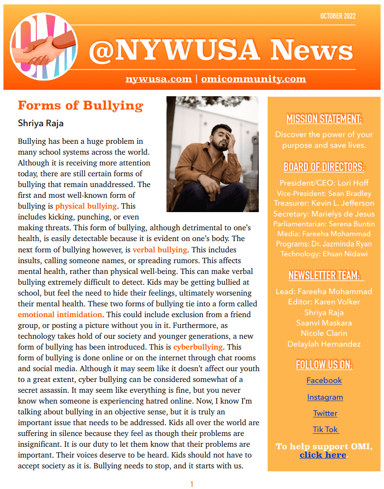 October 2022 newsletter cover